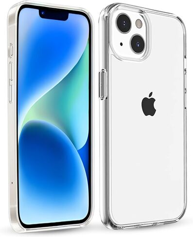 Anti Yellow Clear Phone Case for iPhone 13 Case - Shockproof, Slim Fit & Non Yellowing Transparent Cover for iPhone 13 - Crystal Clear Phone Cases for iPhone13 Wireless Charging - Silicone Cases (6.1) in Saudi Arabia