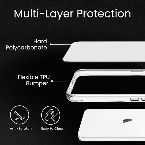 Anti Yellow Clear Phone Case for iPhone 13 Case - Shockproof, Slim Fit & Non Yellowing Transparent Cover for iPhone 13 - Crystal Clear Phone Cases for iPhone13 Wireless Charging - Silicone Cases (6.1) in Saudi Arabia