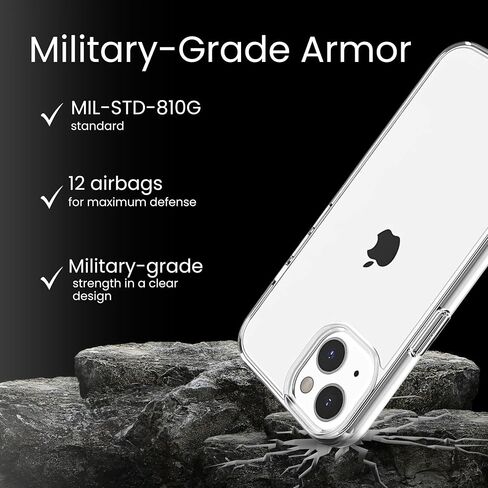 Anti Yellow Clear Phone Case for iPhone 13 Case - Shockproof, Slim Fit & Non Yellowing Transparent Cover for iPhone 13 - Crystal Clear Phone Cases for iPhone13 Wireless Charging - Silicone Cases (6.1) in Saudi Arabia
