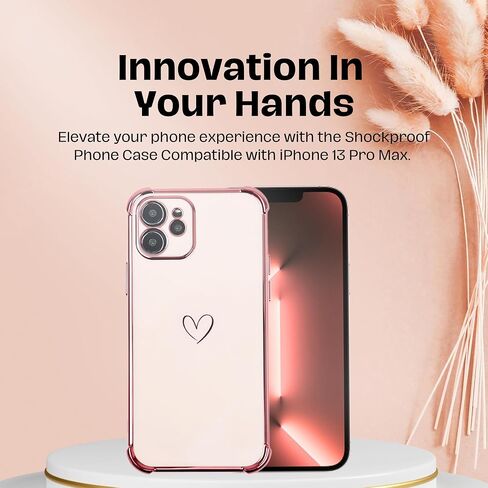 Anti Yellow Clear Phone Case for iPhone 13 Case - Shockproof, Slim Fit & Non Yellowing Transparent Cover for iPhone 13 - Crystal Clear Phone Cases for iPhone13 Wireless Charging - Silicone Cases (6.1) in Saudi Arabia