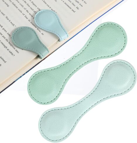 2 Pcs Magnet Leather Bookmark Retro Book Page Holder Vintage Handmade Book Marker Clip Personalized Leather Page Buckles Timeless Reading Accessories for Women Bookworm Lover Readers Teachers in Saudi Arabia