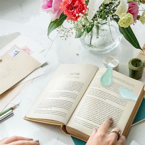 2 Pcs Magnet Leather Bookmark Retro Book Page Holder Vintage Handmade Book Marker Clip Personalized Leather Page Buckles Timeless Reading Accessories for Women Bookworm Lover Readers Teachers in Saudi Arabia