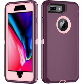 بالنسبة لحالة iPhone 7/8Plus ، فإن iPhone 8 Plus & 7 بالإضافة إلى غطاء هاتف الحماية الثقيلة ، و Srockproof Proof Drop Proof 3 Layer Date Phone for iPhone 7 plus iPhone 8 Plus