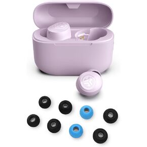 JLab Go Air Pop+ True Wireless Bluetooth Earbuds in Lilac Plus Cloud Foam Mnemonic Earbud Tips