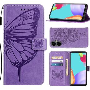 متوافق مع Blu G64 CASE Blu G64 Wallet Phone Case Blu G64 G1010WW 2024 6.8 "غطاء حالة الهاتف الذكي [الفراشة من الجلد المغناطيسي مع حافلة بطاقة الائتمان Kickstand] - in Kuwait