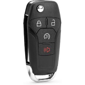Key FOB استبدال السيارة مفتاح 4-button دخول بدون مفتاح (1pc) 902 ميجا هرتز متوافق مع 2015-2022 Ford F-150 2018-2022 Ford F-250 FCC ID N5F-A08TDA