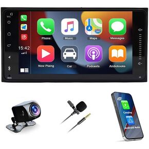 2G+32G Car Radio Stereo for Toyota 4 Runner Camry,7 in Touch Screen Android 13 Car Radio with Wireless Carplay & Android Auto/GPS Navigation/1080P/WiFi/Bluetooth 5.2/FM/HiFi Audio + Backup Camera Mic