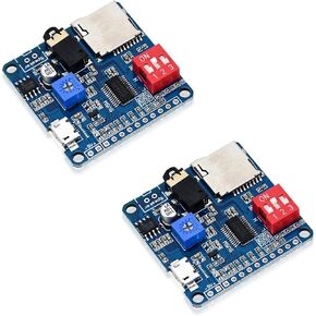 2PCS وحدة التشغيل الصوتي MP3 لوحة مشغل لوحة 5W 64Mbit فلاش التحكم SD/TF بطاقة