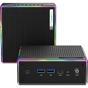 HA-4 Mini PC, AMD Ryzen 9 7940HS(5.2GHz) 8C/16T Mini Computer,32GB DDR5 RAM 1TB NVMe SSD,WiFi 6/BT 5.2/HD/DP/Full Function Type-C/RJ45/TDP up to 65W,Support 64GB RAM and 4TB SSD Extensions