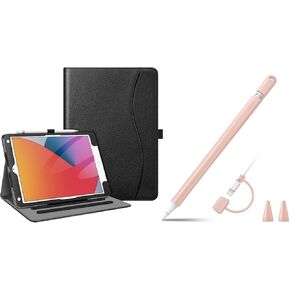 Fintie Multi-Angle Case for iPad 9th / 8th / 7th Generation (2021/2020/2019) 10.2 Inch Bundle with Fintie Silicone Sleeve Compatible with Apple Pencil 1st Generation