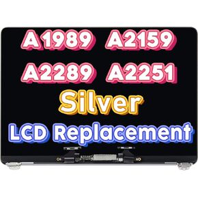 Replacement LCD Screen Display Assembly Compatible with MacBook Pro A1989 A2289 A2159 EMC 3214 EMC 3358 3456 3301 True Tone 2018 2019 2020 LCD Display (Space Gray)