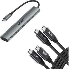 Acer USB C Hub with acer 240W USB C Cable