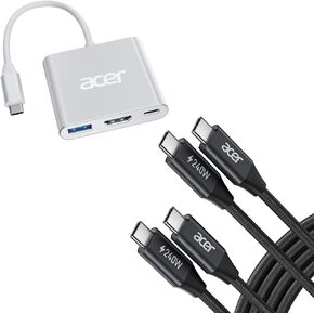 Acer USB C to HDMI Adapter with 240W USB C Cable