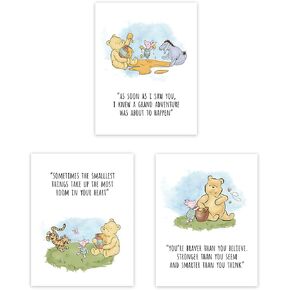 Andaz Press Peter Rabbit Theme Nursery Kids Bedroom Unframed Hanging Wall Art Poster Room Decor, 8.5x11-inch, Mint Green, First We Had Each Other Then You Now Everything, 6-Pack, No Frames