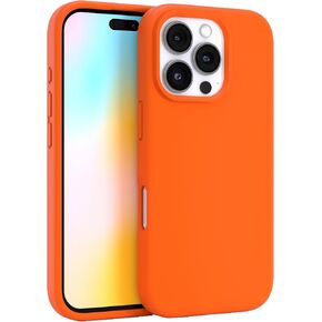 FELONY CASE for iPhone 16 Pro Max - Stylish Neon Orange Silicone Phone Cover, Compatible with MagSafe - 360° Shockproof Protective Cases Designed for Apple iPhone 16 Pro Max