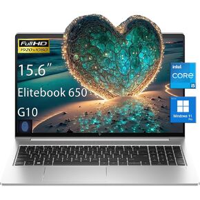 HP Elitebook 650 G10 15.6" FHD Business Laptop, Intel i5-1335U (Beat i7-1270P), 10 Core, up to 4.6 GHz, 16GB DDR4 RAM, 512GB PCIe SSD, WiFi 6E, Bluetooth 5.3, Backlit KB, Fingerprint, Windows 11 Pro