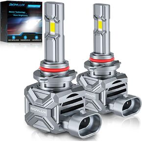 ROYLUX HB3 9005 Fog Light Bulb, 24000LM 600% High Brightness 6000K Cool White for Powersports ATV UTV, Pack of 2