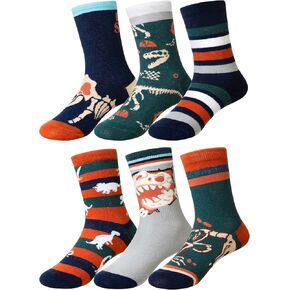 Kids Boy Socks Cotton Sport School Novelty Funny Crew Children Toddler Boys Socks 6 Pairs