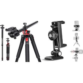 NEEWER 72 inch Camera Tripod Monopod with Center Column and Ball Head Aluminum, Arca QR Plate, Phone Tripod Mount, Horizontal Tripod Overhead Camera Mount for DSLR Camera, Camcorder, Max Load: 33lb