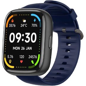 IDW17, IDW20, IDW21, IDW23, IDW25, IDW26 Smart Watch Bands, Silicone Replacement Soft Band Wristbands Straps with Stainless Steel Buckle Compatible for Faweio IDW26 1.83 Inches Smart Watch, IDW26 1.83 Inches, TOOBUR IDW17, IDW23, KEEPONFIT IDW21, WNH IDW2