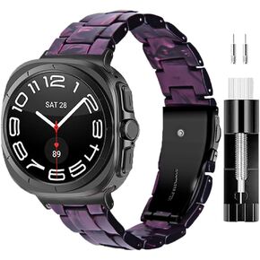 Resin Watch Band Compatible with SAMSUNG Galaxy Watch Ultra 47mm Watch Band Replacement Watch Strap with Metal Stainless Steel Buckle for SAMSUNG Galaxy Watch Ultra 47mm Accessories