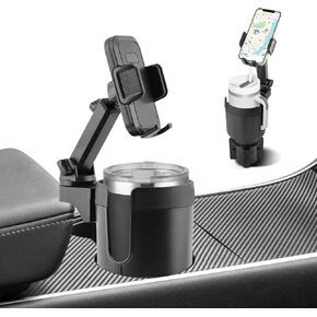 Car Phone Holder Cup Holder,Car Cup Holder Phone Mount with Expandable Base(1 Pack)