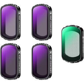 K&F Concept Magnetic Black Diffusion 1/2 + ND Filter Kit for DJI Osmo Pocket 3 Creator Combo - ND4+ND8+ND16+ND32+Black Diffusion 1/2 Optical Glass/HD/Multi-Coated Filters