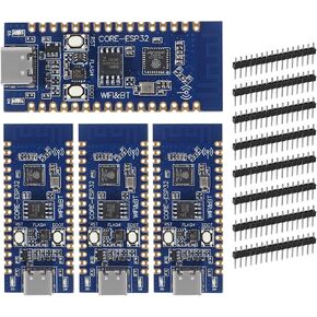 4pcs ESP32 C3 Microcontrollers ESP32-C3 ESP32 USB C Development Boards Up to 160MHz Clock Speed, 4MB Flash, 384KB ROM Support WiFi, Bluetooth, BLE Compatible with Arduino IDE(Pre-soldered pins)