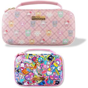 Sonix x Sanrio Nintendo Switch Carrying Case (Hello Kitty and Friends Latte Bears) + GameCard Case (Hello Kitty and Friends Stickers)
