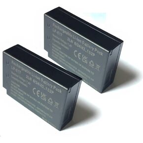 بطارية Aolikes LP-E17 7.4V 1040mAh بطاريات قابلة للشحن لحزمة بطارية Canon LP-E17 ، 2Pack