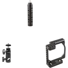 CAMVATE Aluminum Alloy Handle Grip + Tiny Cinema Camera Cage + Light Stand Mount