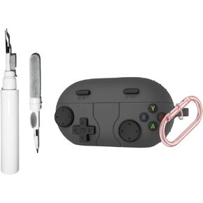 Cute Case Compatible with Beats Solo Buds with Cleaning Kit and Keychain, Soft Silicone Funny Anime Game Cartoon Shockproof Protective Cover for Woman Man