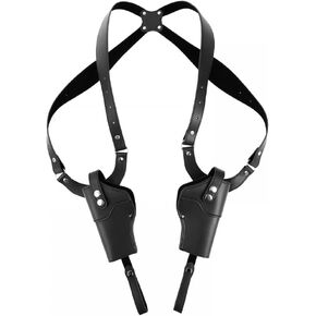 Shoulder Holster, Concealed Dual Gun Shoulder Holster Quick Release Right & Left Carry Holster for Gun 1911 92 96 48 45 43 19 Halloween Party Hunting