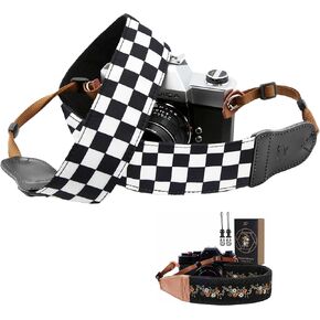 Padwa Lifestyle Camera Strap - 2" Full Grain Leather Ends Camera Straps for Photographers