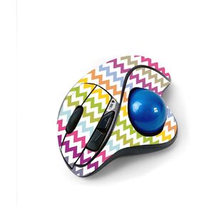 MightySkins Skin for Logitech M570 Wireless Trackball Mouse - Rainbow Chevron | Protective, Durable, and Unique Vinyl Decal wrap cover | Easy To Apply, Remove, and Change Styles | Made in the USA