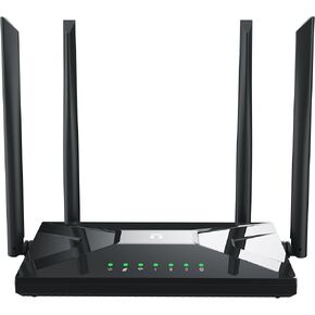 Netis NC65 Wireless Dual Band Router; Simultaneous 2.4GHz 300Mbps and 5GHz 867Mbps Connections; 4X Fixed 5dBi High Gain Antennas; Intelligent Bandwidth Control