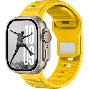 Military Sport Band for Apple Watch Bands Ultra 2 49mm, Series 10 46mm, 9 8 7 45mm 41mm, SE 6 5 4 44mm 40mm, 3 2 1 42mm 38mm Men Women iWatch, Strap Silicone