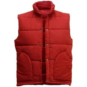 Men Michael - J - Fox - Back to The - Future Marty - McFly Red Puffer Vest (US, Alpha, Small, Regular, Regular, Puffer)
