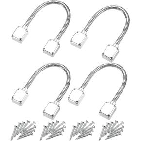 uxcell 4 Pcs Flexible Door Loop Wire Protection Sleeving Door Wire Conduit Power Transfer Loop Armored Cable Protector Sleeve with Ends 400mm x 14mm