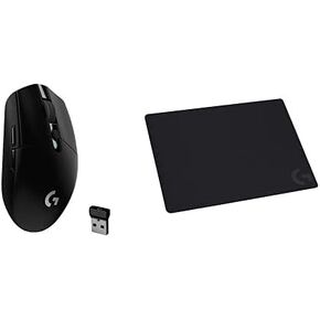 Logitech G305 Mouse Lightspeed Wireless Gaming Mouse ، مستشعر Hero 12K ، 12000 نقطة في البوصة ، وزن خفيف ، 6 أزرار قابلة للبرمجة ، عمر بطارية 250 ساعة - Mint + Logitech G240 Mouse Mouse in Kuwait