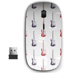 2.4G Ergonomic Portable USB Wireless Mouse for PC, Laptop, Computer, Notebook with Nano Receiver (Guitars Music)