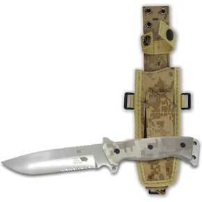 Panther Survival Knife - 6" blade – Black-Gray Micarta Handle - Night Camo