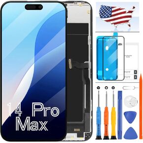 TFT Screen for iPhone 14 Pro MAX Screen Replacement for iPhone 14 Pro MAX LCD Screen 14 Pro Max 3D Touch Display Digitizer Assembly Repair Parts Black