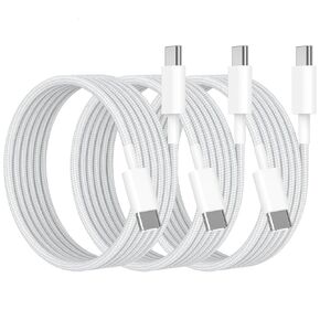 [Apple MFi Certified] 3 Pack iPhone 16 15 Charger Cable | 6FT Long | 60W USB C to USB-C Charging Cable Cord for iPhone 16 15 Pro Max 16/15 Plus, iPad Pro/Air/Mini, MacBook Pro/Air, AirPods 4 and More