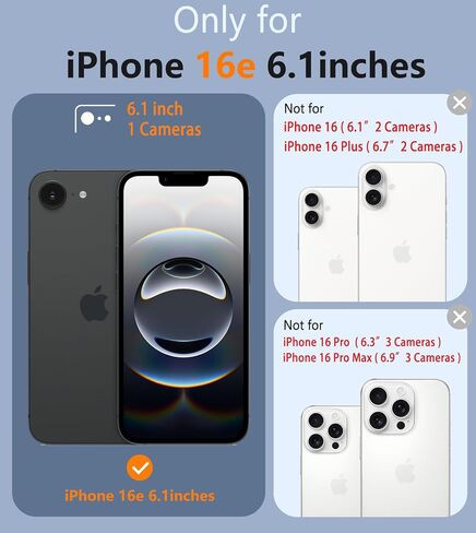 FNTCASE for iPhone 16e Phone Case: for iPhone 16E Case 2025 Heavy Duty Drop Protection with Rugged Belt-Clip Holster Military Grade Shockproof Durable Protective Cell Phone Cover (Black) in Saudi Arabia
