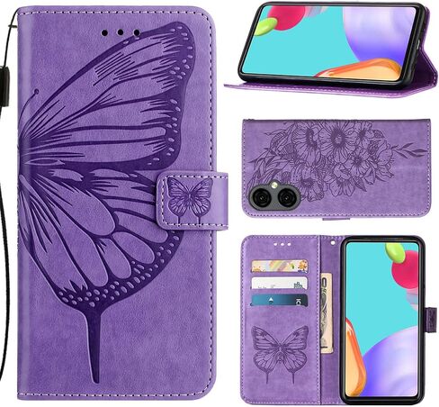 متوافق مع Blu G64 CASE Blu G64 Wallet Phone Case Blu G64 G1010WW 2024 6.8 "غطاء حالة الهاتف الذكي [الفراشة من الجلد المغناطيسي مع حافلة بطاقة الائتمان Kickstand] - in Kuwait