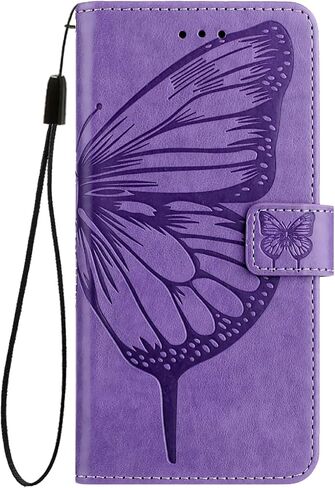 متوافق مع Blu G64 CASE Blu G64 Wallet Phone Case Blu G64 G1010WW 2024 6.8 "غطاء حالة الهاتف الذكي [الفراشة من الجلد المغناطيسي مع حافلة بطاقة الائتمان Kickstand] - in Kuwait