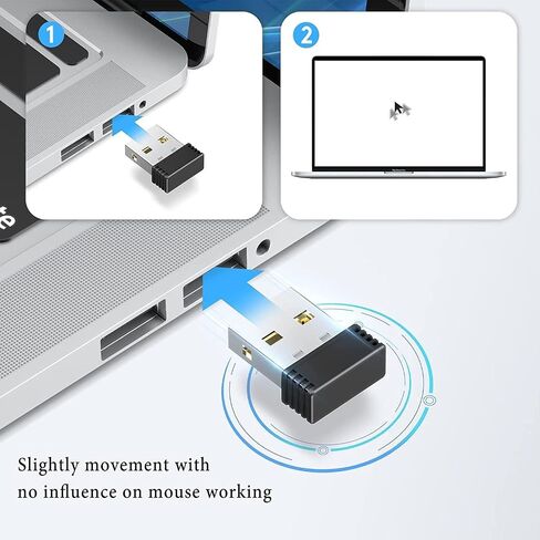 Undetectable USB Mouse Jiggler - Silent & Portable Mouse Mover Simulator, Auto Random Cursor Movement to Keep PC/Computer Active, Prevent Sleep Mode for Remote Work, Online Classes 1 PCS in Saudi Arabia