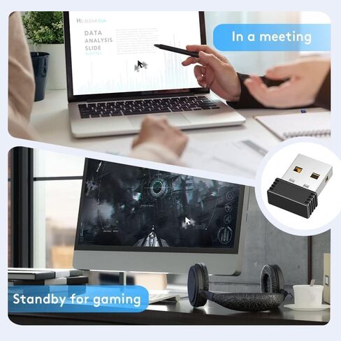 Undetectable USB Mouse Jiggler - Silent & Portable Mouse Mover Simulator, Auto Random Cursor Movement to Keep PC/Computer Active, Prevent Sleep Mode for Remote Work, Online Classes 1 PCS in Saudi Arabia