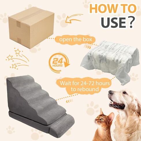 سلالم للكلاب للسرير المرتفع، سلالم وخطوات للكلاب بارتفاع 29 بوصة للأسرة العالية 25-30 بوصة، خطوات للكلاب بـ 6 خطوات للكلاب والقطط الصغيرة، سلالم للحيوانات الأليفة متوازنة غير قابلة للانزلاق للكلاب الصغيرة والحيوانات الأليفة الأكبر سنًا in Kuwait